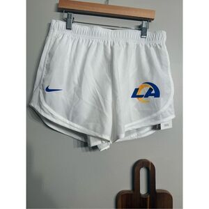 Nike White Los Angeles Rams NFL Dri Fit Active Shorts Size Medium NWT